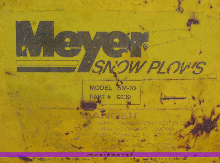 image for item 3034 Myers RM-10 truck mount 10' snow blade