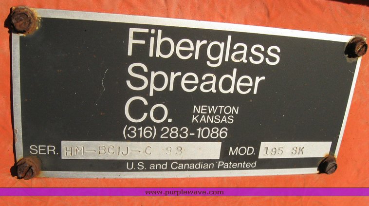 image for item 3045 Fiberglass Co. 195 SK spreader box