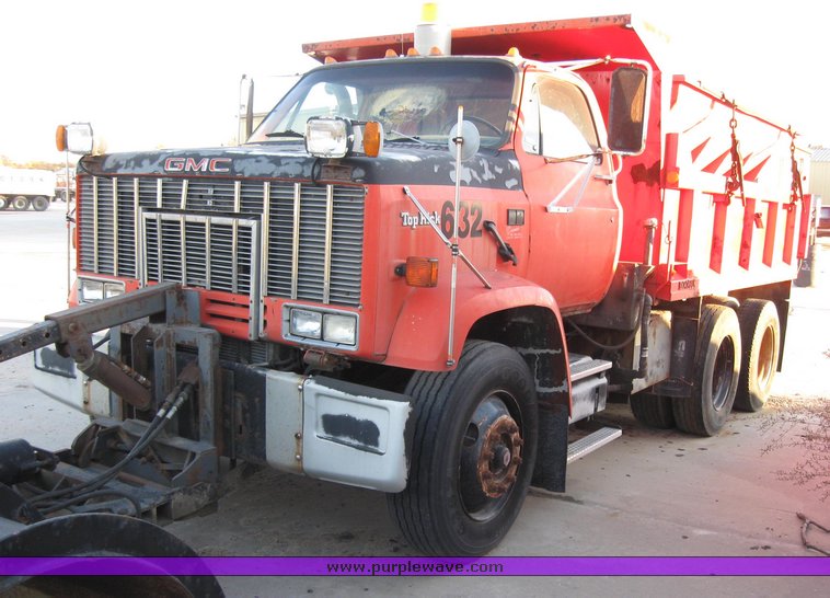 image for item 3051 1988 GMC Topkick ME6500 C7D064 tandem axle dump truck with 12' Doonan bed