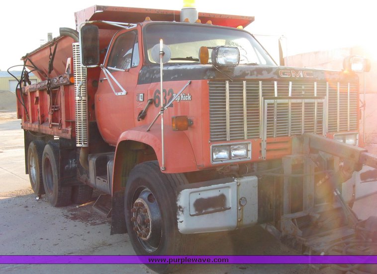 image for item 3051 1988 GMC Topkick ME6500 C7D064 tandem axle dump truck with 12' Doonan bed