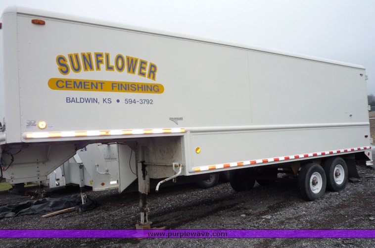 image for item 3111 1983 Grum 8' x 27' aluminum enclosed trailer