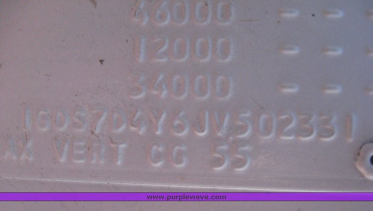 image for item 6419 1988 GMC Topkick ME6500 C7D064 tandem axle truck with 12' Doonan dump bed