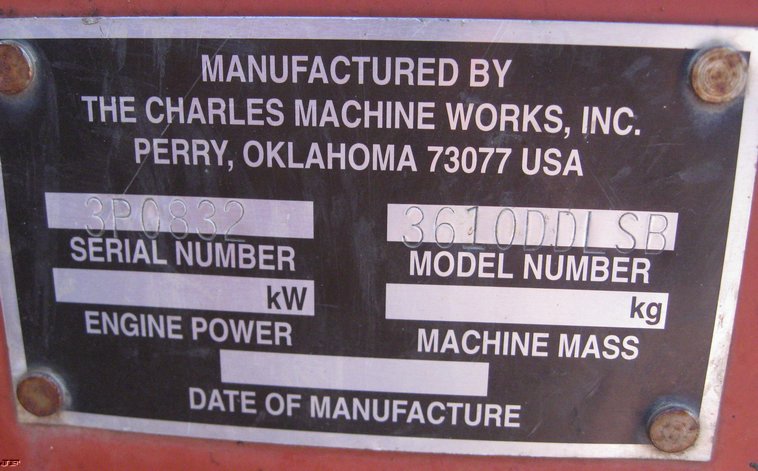 image for item 6612 1997 Ditch Witch 3610 wheeled trencher