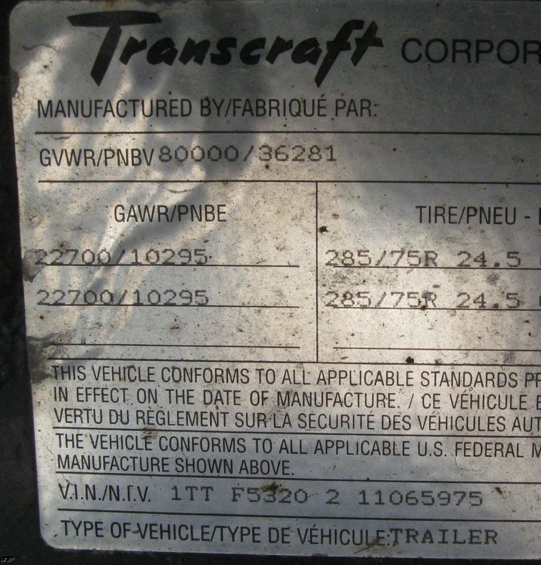 image for item 6660 2001 Transcraft 53'L x 102