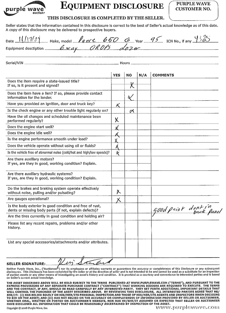 image for item 4325 John Deere 650G IV crawler tractor