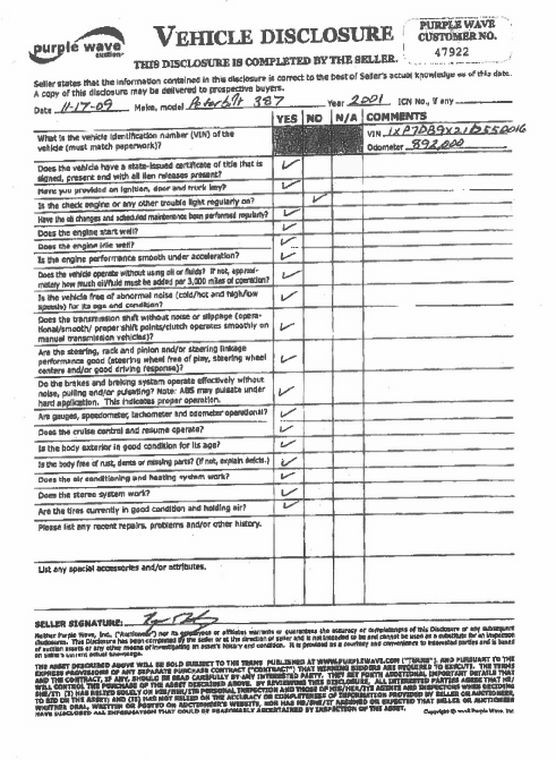 image for item 6617 2001 Peterbilt 387 semi truck
