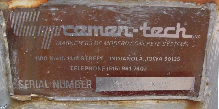 image for item 5952 1983 Cemen-tech CMS-100 cement dispenser