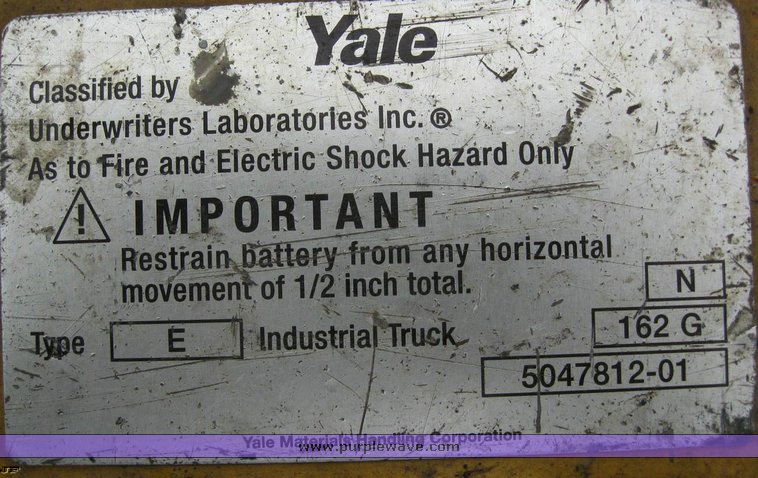 image for item 6504 2003 Yale wide based electric fork lift