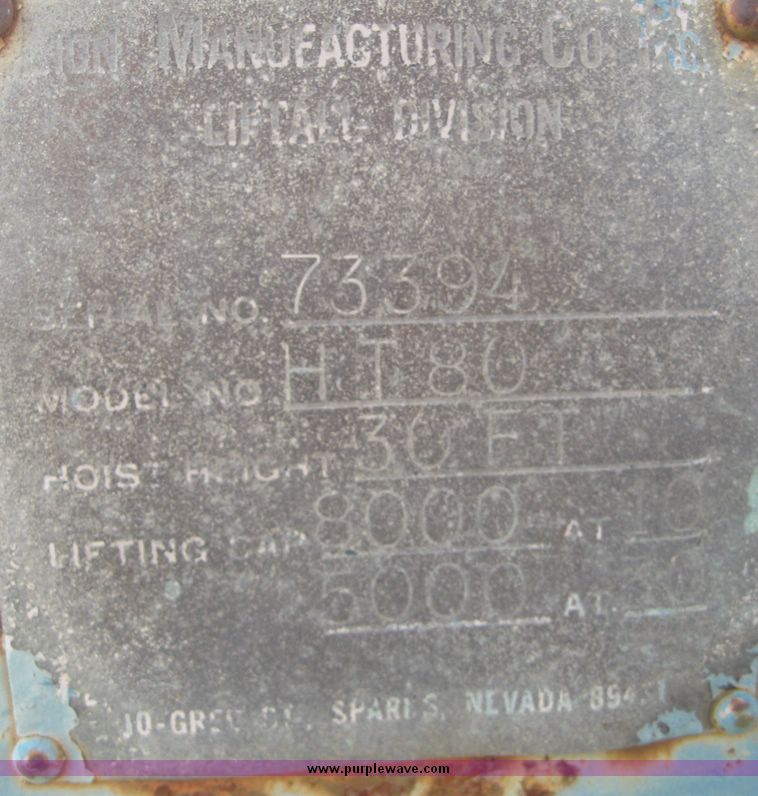 image for item 6666 Liftall HT80 forklift