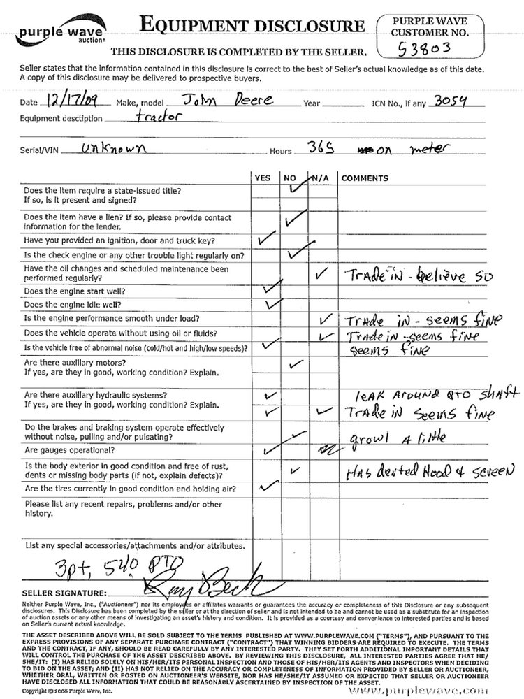 image for item 3054 John Deere 3010 tractor