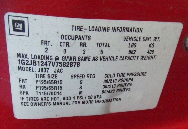 image for item 6539 1997 Pontiac Sunfire SE