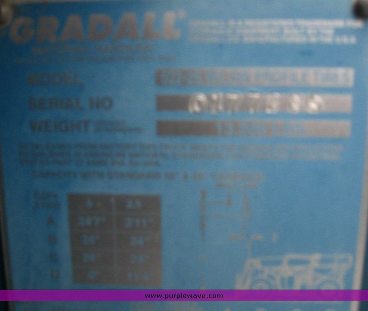 image for item 6621 1987 Gradall 522-25 telehandler