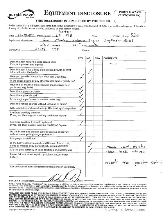image for item 5261 Jacobsen LF 128 reel mower