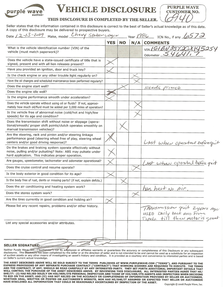 image for item 6572 1986 Chevrolet Caprice Classic station wagon