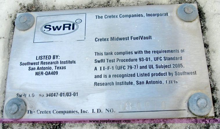 image for item 6649 Cretex Midwest Fuel vault