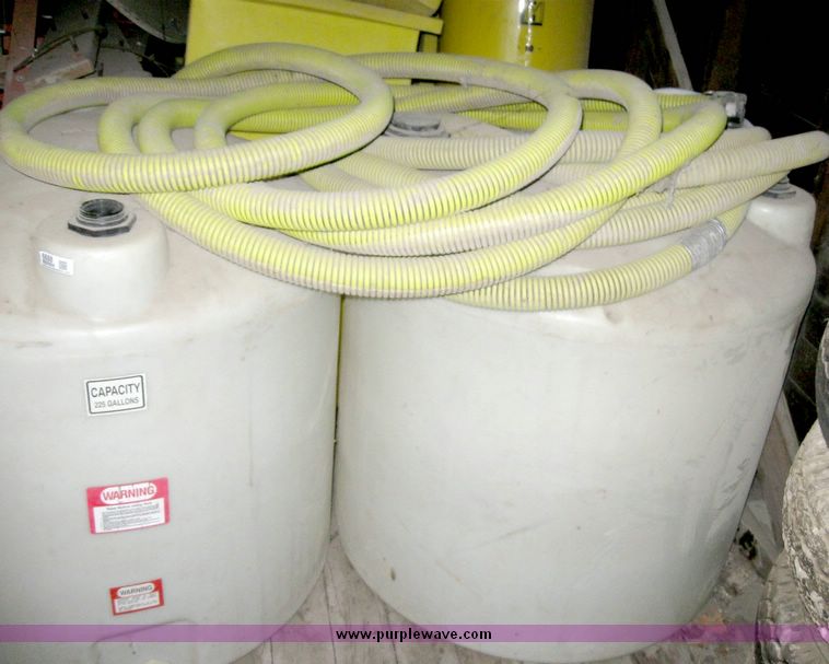 image for item 6688 (2) 225 gallon poly tanks