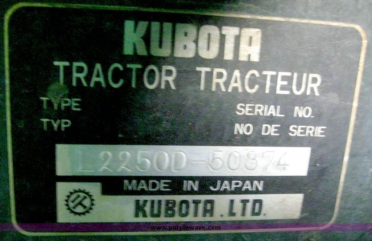 image for item 6704 Kubota L2250 lawn tractor