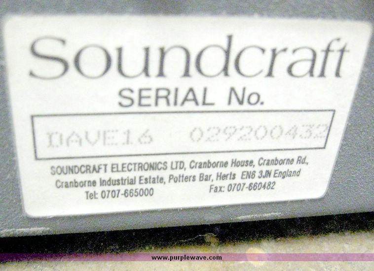 image for item 6718 Soundcraft Dave16 AV audio console