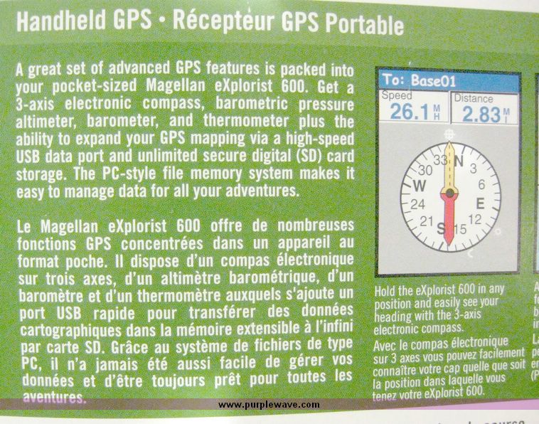 image for item 6786 Magellan Explorist 600 handheld GPS