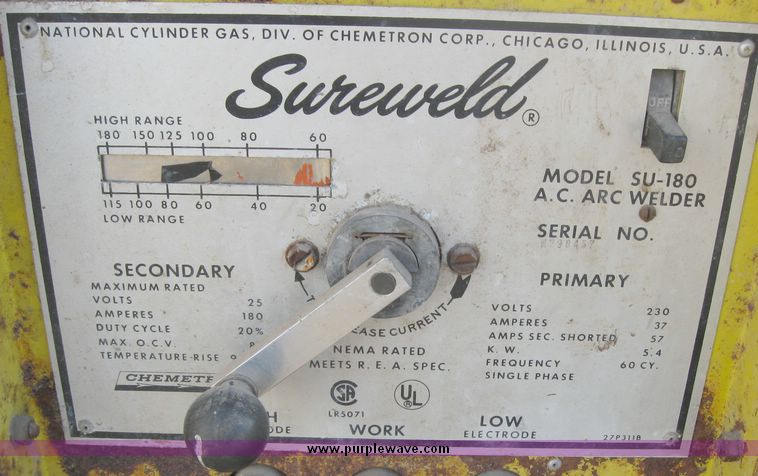 image for item 3155 Surewell arc welder with leads