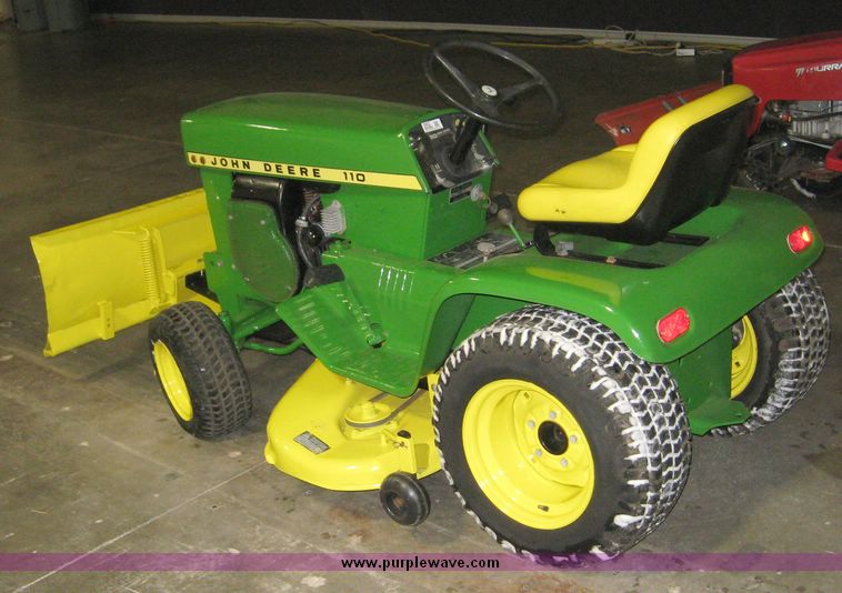 image for item 3802 John Deere 110 riding garden tractor