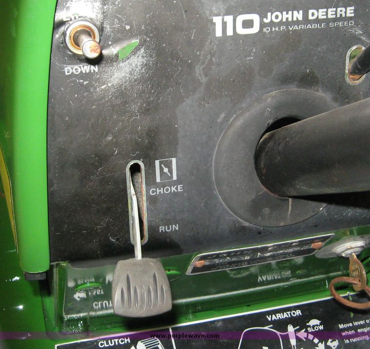 image for item 3802 John Deere 110 riding garden tractor