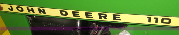 image for item 3802 John Deere 110 riding garden tractor