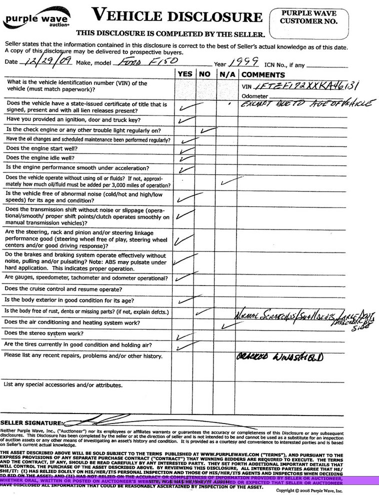 image for item 3989 1999 Ford F-150 pickup