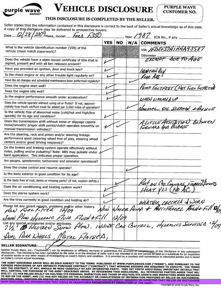 image for item 5270 1987 Ford F-350 dual wheel pickup with flatbed