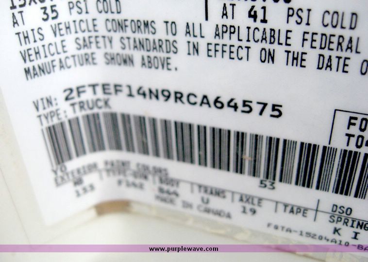 image for item 3759 1994 Ford F-150 pickup