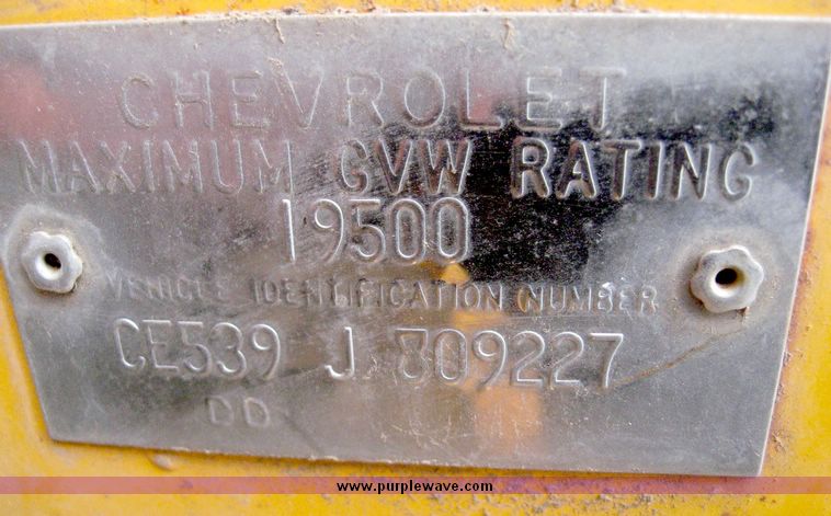 image for item 3762 1969 Chevrolet C50 truck with 10' dump bed