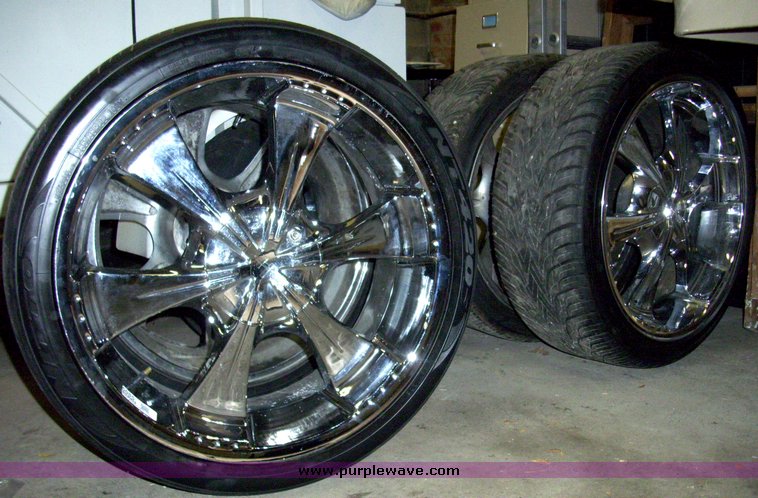 image for item 5085 (4) 22" tires and wheels