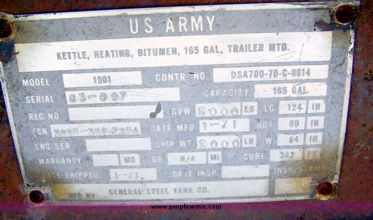 image for item 8434 1971 General Steel 1901 kettle tank