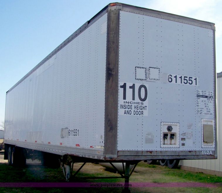 image for item 8436 1992 Oshkosh 48' box trailer