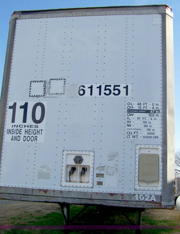 image for item 8436 1992 Oshkosh 48' box trailer