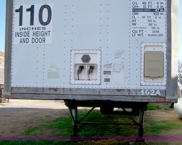 image for item 8436 1992 Oshkosh 48' box trailer