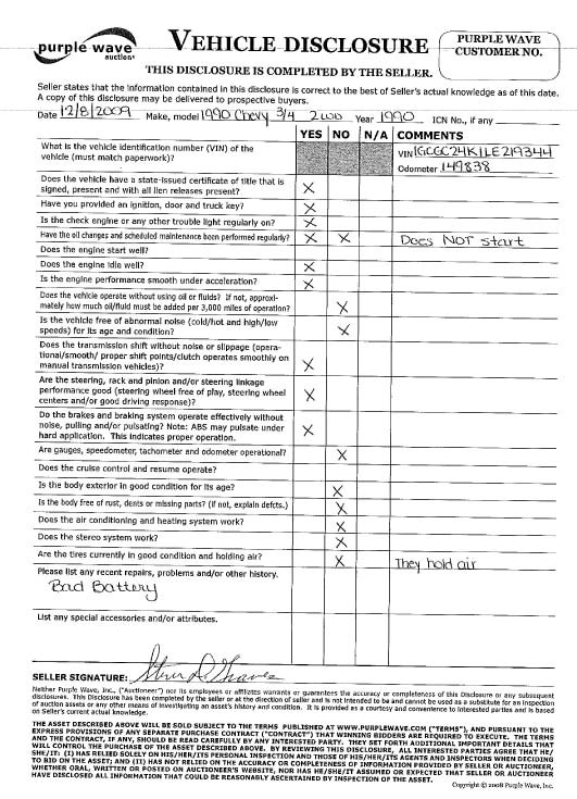 image for item 4094 1990 Chevrolet C2500