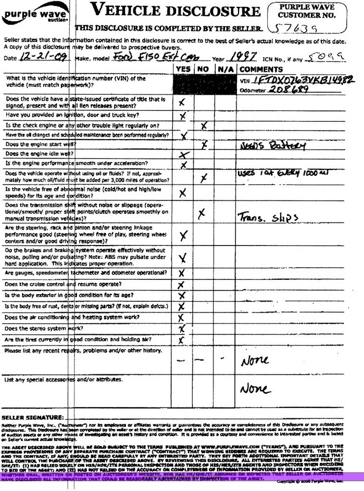 image for item 5099 1997 Ford F-150 XLT