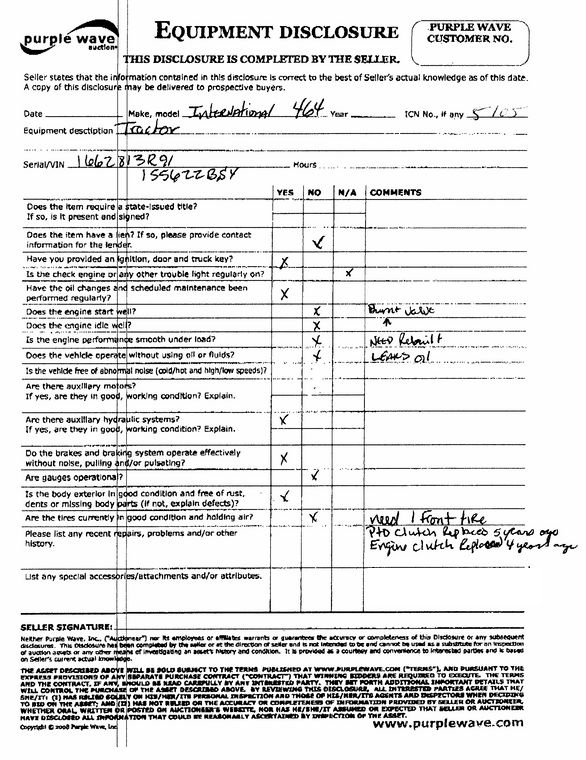 image for item 5105 International 464 tractor