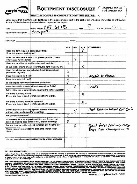 image for item 5109 1979 Caterpillar 613B paddle scraper