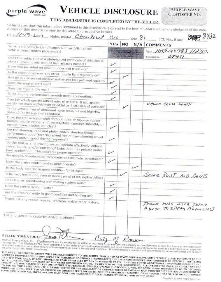 image for item 8432 1981 Chevrolet C10