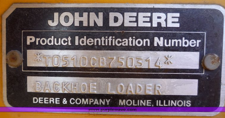 image for item 5084 1988 John Deere 510C backhoe loader