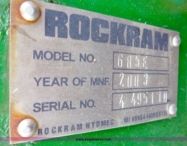 image for item 5139 2003 Rockram 685E hydraulic hammer