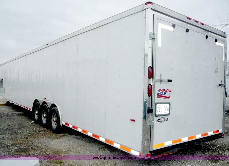 image for item 5142 2008 American Hauler 48' gooseneck aluminum trailer