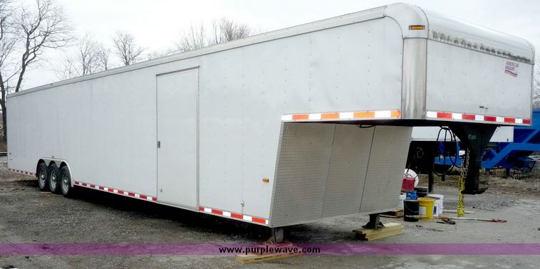 image for item 5142 2008 American Hauler 48' gooseneck aluminum trailer
