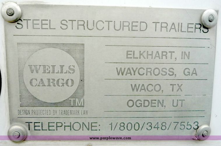 image for item 5143 1992 Wells Cargo 36' aluminum trailer