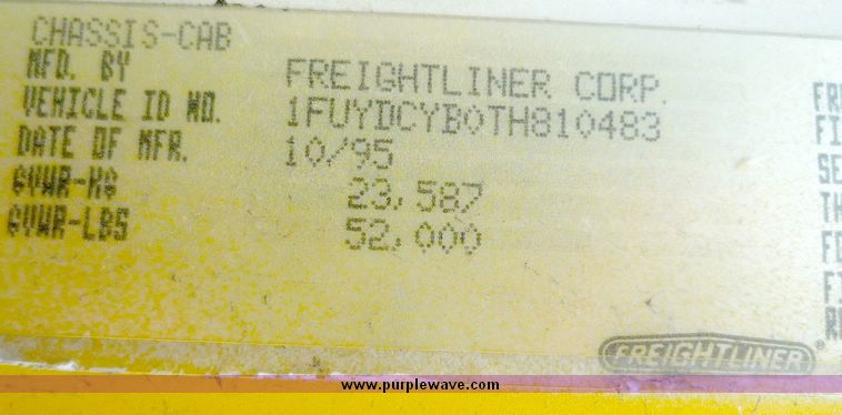 image for item 5144 1996 Freightliner Conventional FLD120 dump truck