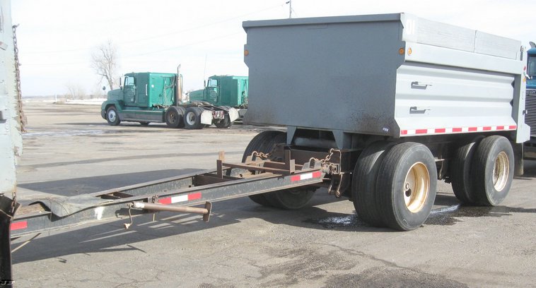 image for item 6796 1999 Neville Built 12' dump bed pup trailer