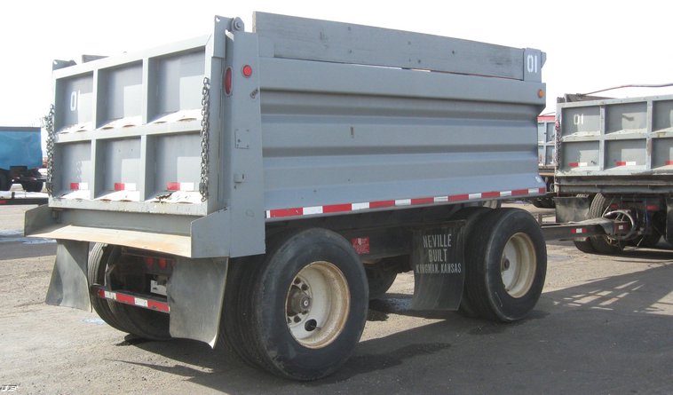 image for item 6796 1999 Neville Built 12' dump bed pup trailer