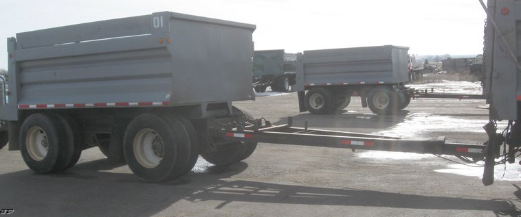 image for item 6796 1999 Neville Built 12' dump bed pup trailer